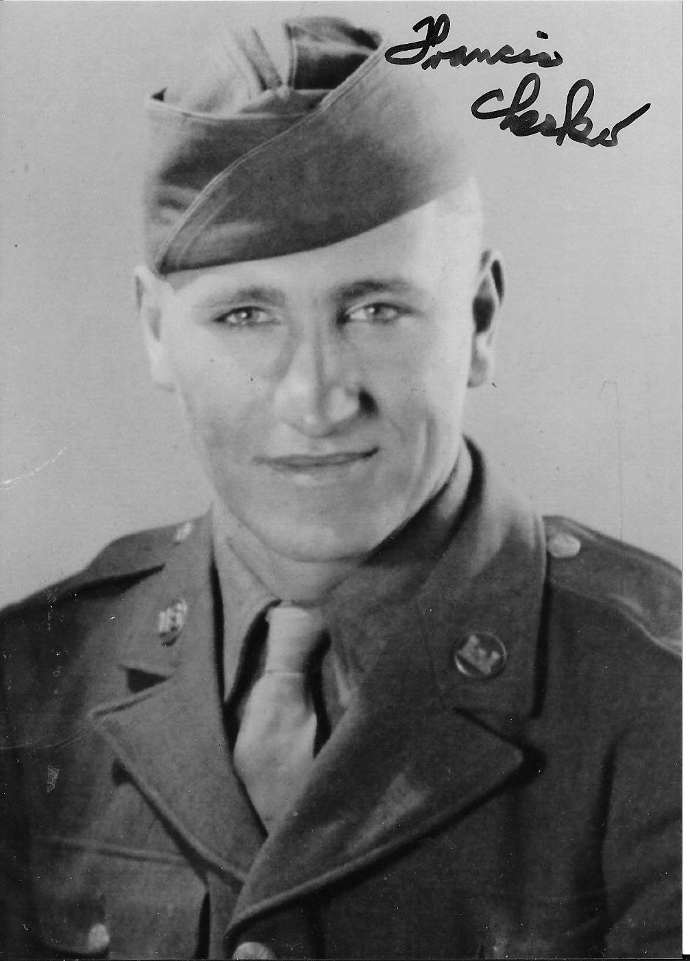 FRANCIS CHESKO 7TH ARMORED DIVISION BATTLE OF THE BULGE VET RARE SIGNED Photo Poster painting