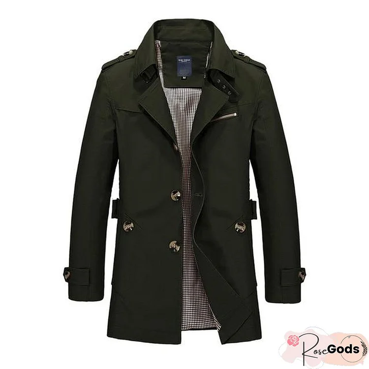 Long Leather Trench Coat Men New Men's Spring Casual Jacket Windbreaker Outerwear High Quality Fashion Long Coat