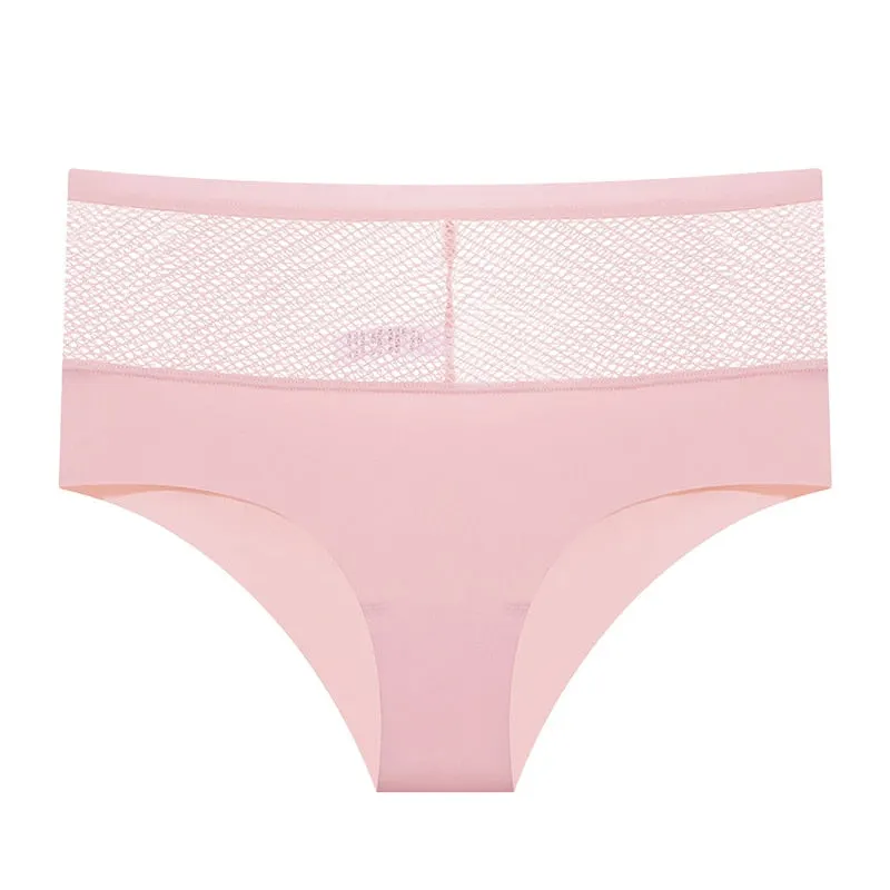 Mesh Transparent Panties Women Sexy Lingerie Comfort Seamless Briefs G String Hollow Out Low Rise Underwear Intimates lenceria