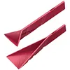 2 PCS 3-in-1 Measuring Spoons 6 Different Sizes Polygons Flat Fold Spoon(Red)