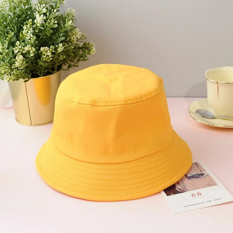 Unisex Summer Foldable Bucket Hat Women Outdoor Sunscreen Cotton Fishing Hunting Cap Men Basin Chapeau Sun Prevent Hats