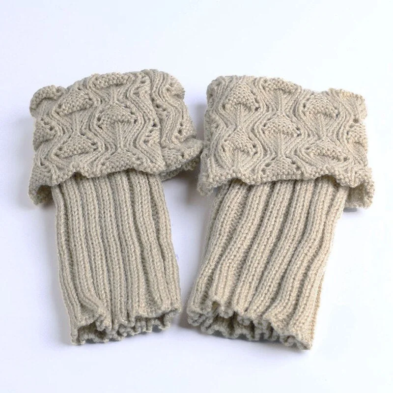 Leg Warmers Women Simple Knitting Crochet Boot-Cuffswinter Warm Womens Retro Elegant Trendy All-match Ladies Leisure Chic 2020