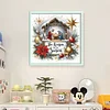 (US Only)Nativity Cross Stitch Kit 40x40cm DIY 14CT Thread Art Needlework White Fabric