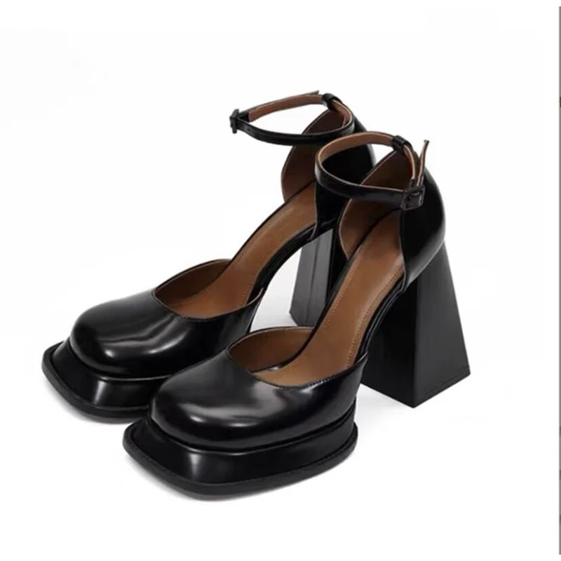 Churchf Churchf Shuxin With The Same White High Heels Thick With Small Antique Shoes Waterproof Platform Mary Jane Shoes