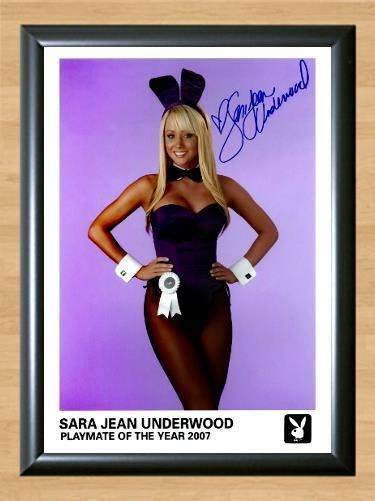 Sara Jean Underwood Playboy Playmate Signed Autographed Photo Poster painting Poster Print Memorabilia A3 Size 11.7x16.5