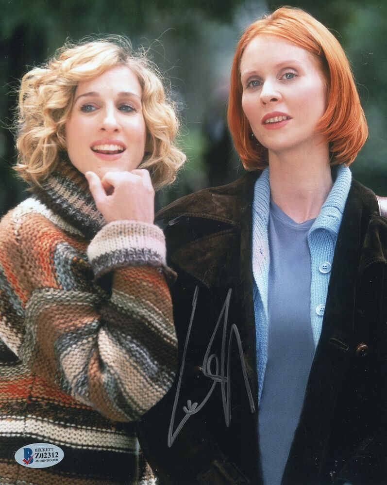 Cynthia Nixon Signed Sex And The City Miranda 8x10 Photo Poster painting w/Beckett Z02312