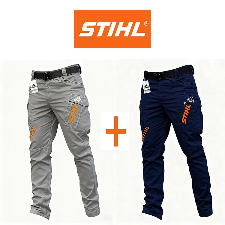 Mu&scaron;ke vodootporne i vjetrootporne hlače adidas&reg; i STIHL&reg; idealne su za aktivnosti na otvorenom.