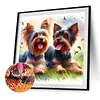 Diamond Painting-DIY Full Round Drill Dog Friend(40x40cm)