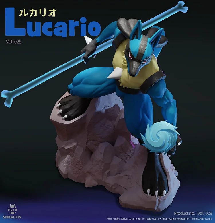 PRE-ORDER Shibadon Studio - Pokémon Lucario Statue(GK)-