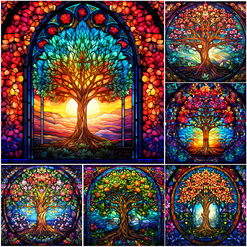 Diamond Painting - Special Shape - Tree of Life(30*40cm)-1025229.04