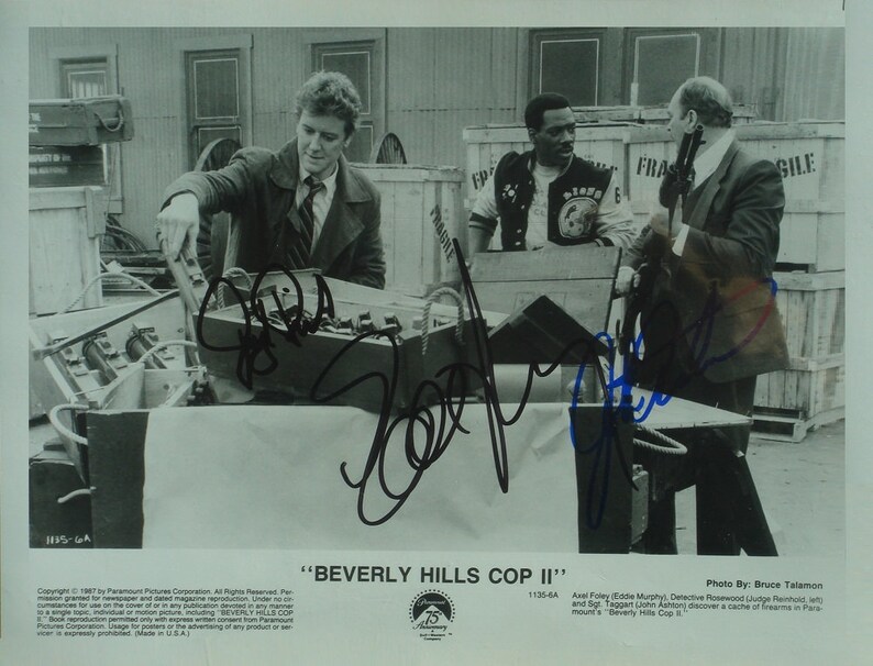 EDDIE MURPHY, JUDGE Reinhold, John Ashton Cast Signed Photo Poster painting X3 Beverly Hills Cop I I wcoa