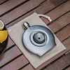 Pure Titanium Portable Wine Flask Outdoor Camping Portable Titanium Flat Wine Flask Titanium Alloy Thickened 6 Ounces White Wine Flask