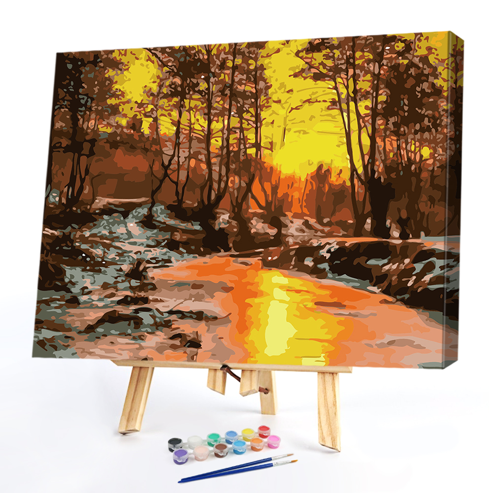 

40*50CM Paint By Numbers-Woods Sunset, 501 Original