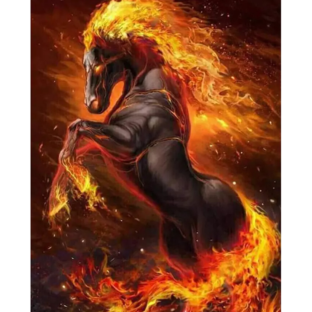 

40*50cm - Painting By Numbers - Fire Horse, 501 Original