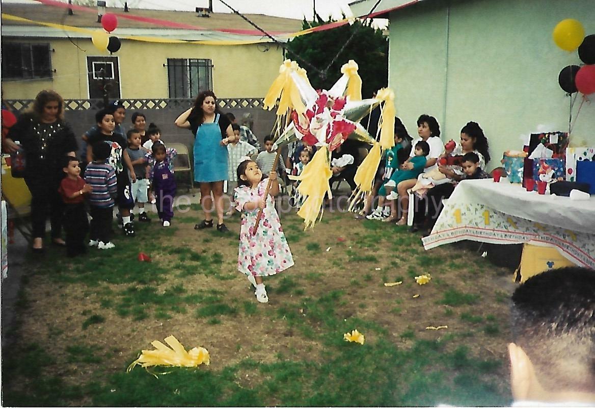 FOUND Photo Poster paintingGRAPH Color PINATA PARTY Original Snapshot VINTAGE 112 12 X