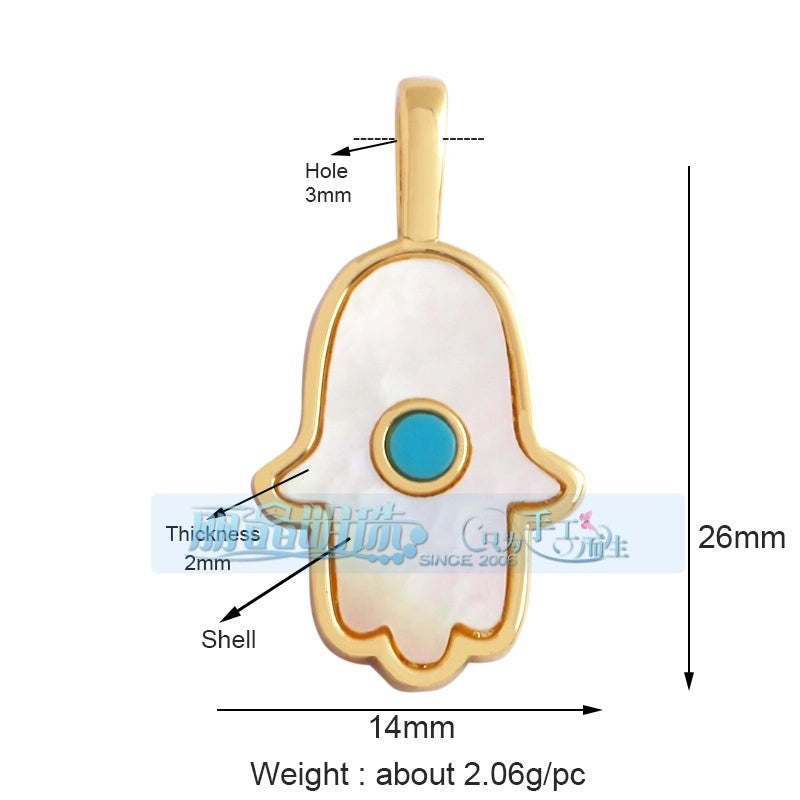 1 Piece Copper Zircon Devil’s Eye Pendant Jewelry Accessories