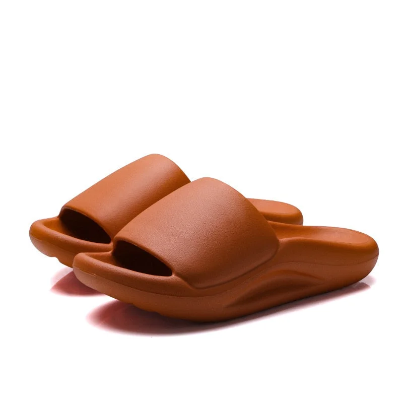 Minimalist Household Fashion Slippers Men Women Summer Indoor Slides Bathing Non-Slip Bathroom Thick-Soled Slippers