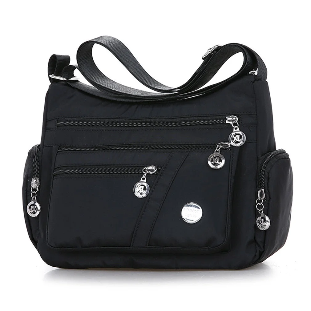 2021 Fashion Women Shoulder Messenger Bag Nylon Oxford Lightweight Waterproof Zipper Package Large Capacity Travel Crossbody Bag