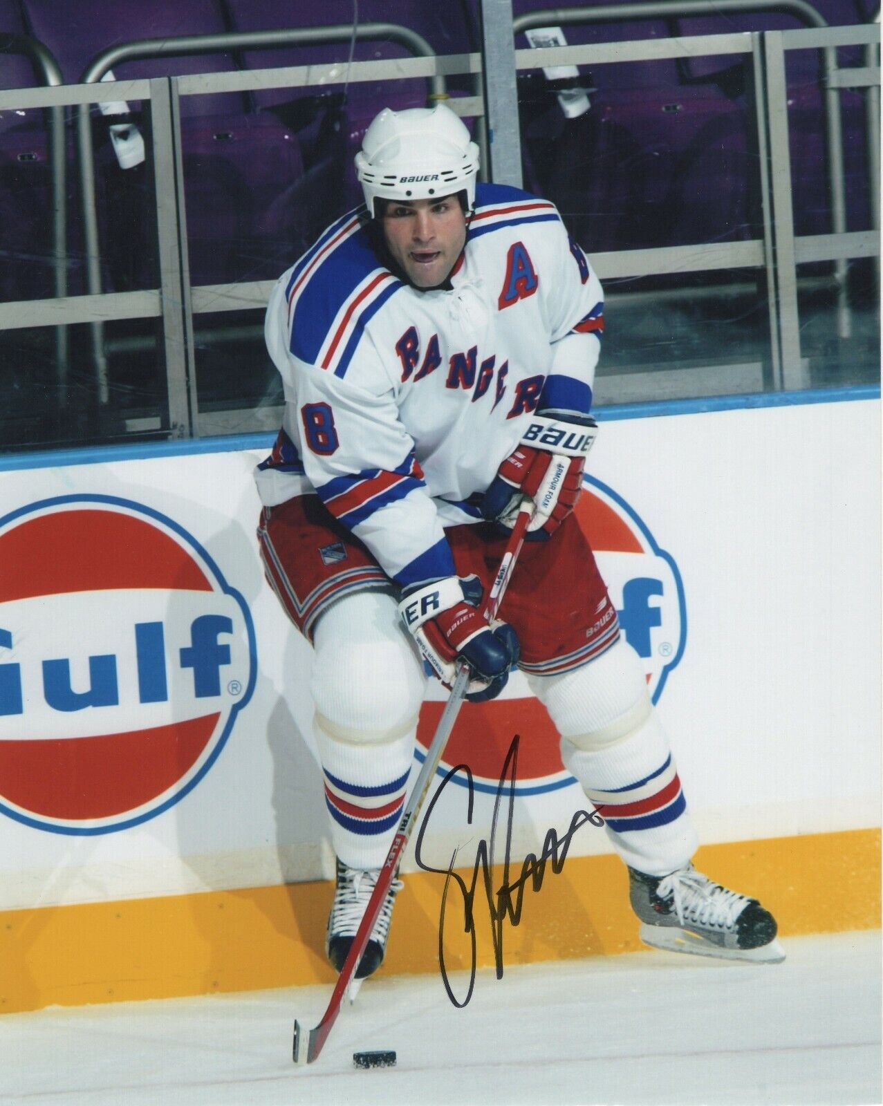 ERIC LINDROS SIGNED AUTOGRAPH NEW YORK RANGERS 8X10 Photo Poster painting PROOF