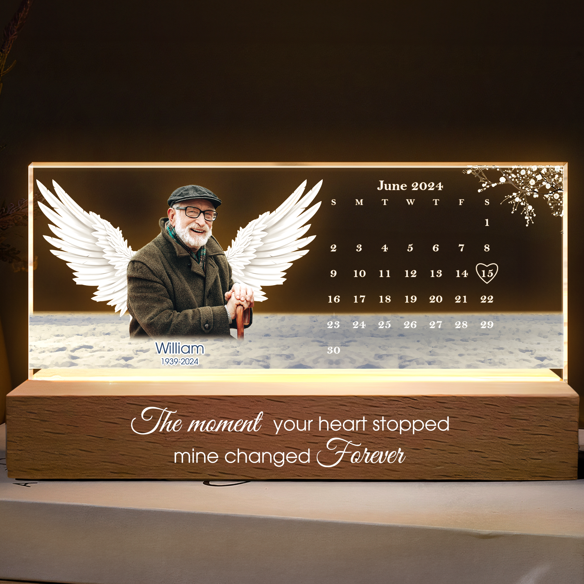 Loveyoufancy The Day God Called You Home - Personalized Photo LED Night Light