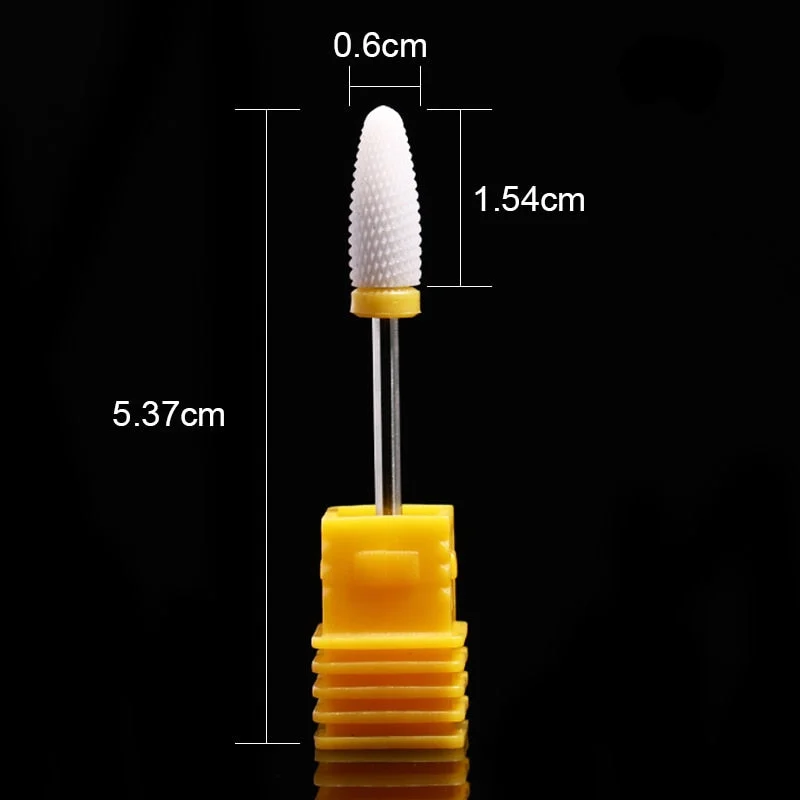 Nail Drill Bits Ceramic Milling Cutter Manicure Electric Nail Files Grinding Bits Mills Cutter Burr Pedicure Nail Art Tools-Nail Inspo