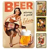 4PCS bi&egrave;re - Panneaux en &eacute;tain m&eacute;tallique(20*30cm/30*40cm) - Bi&egrave;re