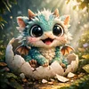 Luxury AB Velvet Diamond Painting Kit - Baby Dinosaur