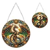 DIY Stained Glass Dragon Diamond Painting Acrylic Hanging Pendant
