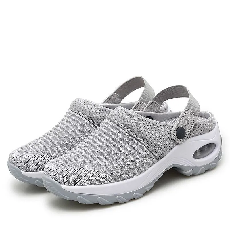 Breakj Breakj Lady Summer Hanb Yarn Cloth Cloth Slippers Rock Mother Half-Storage Sandals Two Sides Wear