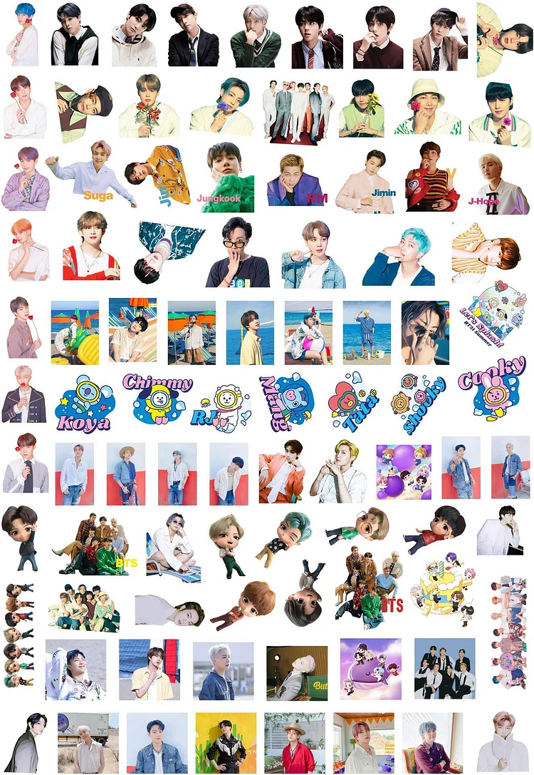 BTS Butter Stickers Kpop Sticker Pack Bangtan Stickers 