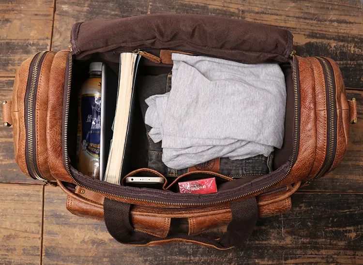 Large 32 inch duffel bags for men holdall leather travel bag overnight gym sports weekend bag