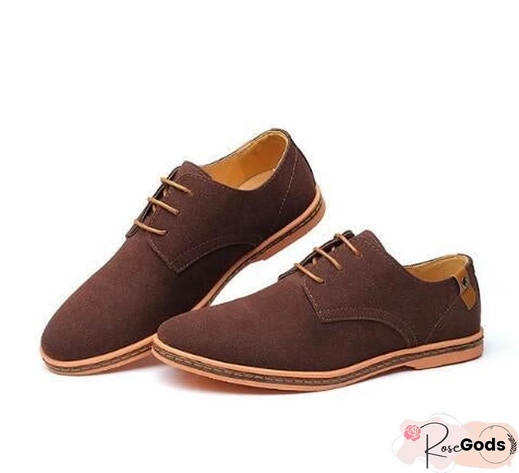 Big Size Suede Leather Men Shoes Oxford Casual Classic Shoes Comfortable Footwear