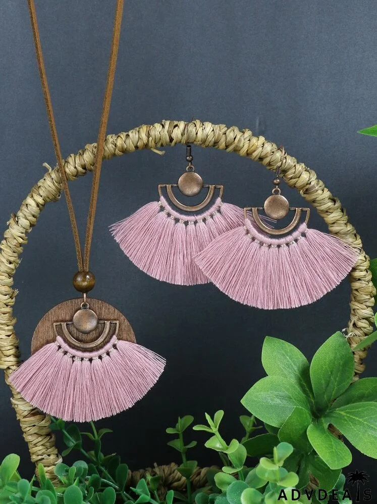 3pcs Tassel Decor Jewelry Set