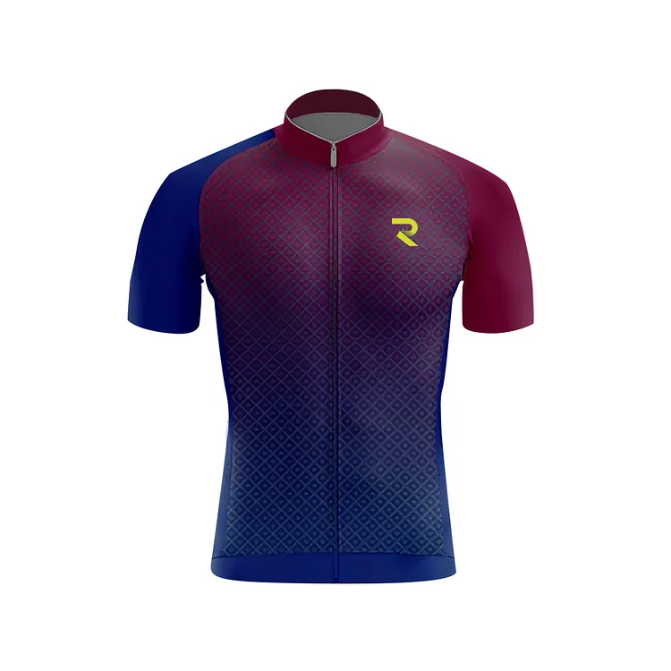 Rssc Blue Purple Gradient Men's Short Sleeve Cycling Jersey