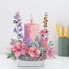 【Clearance Sale】DIY Cles Pink Flowers-Diamond Painting Ornaments（Single-Sided)