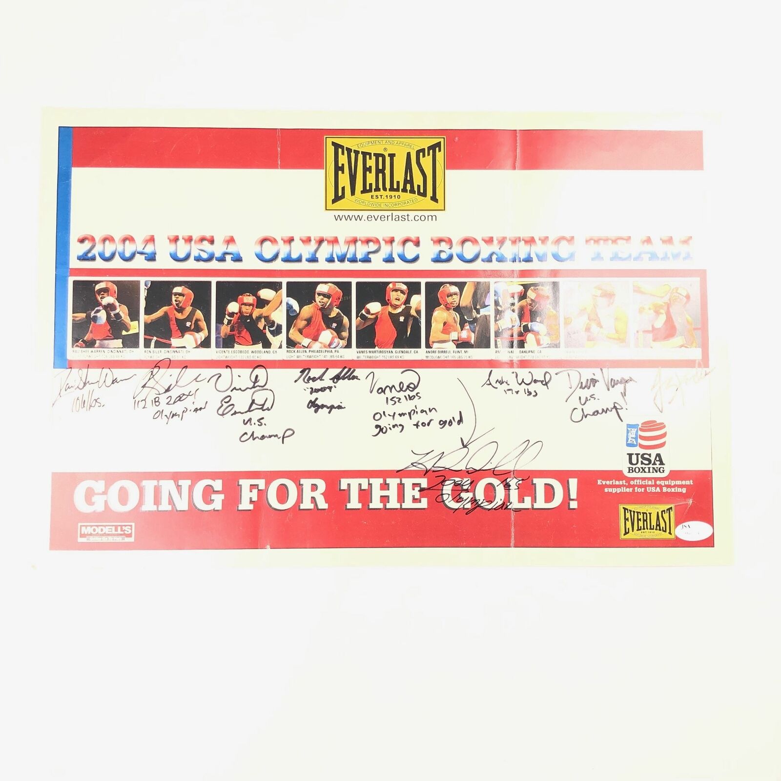 2004 USA Olympic Boxing Team signed 12x18 Photo Poster painting JSA Boxing Autographed