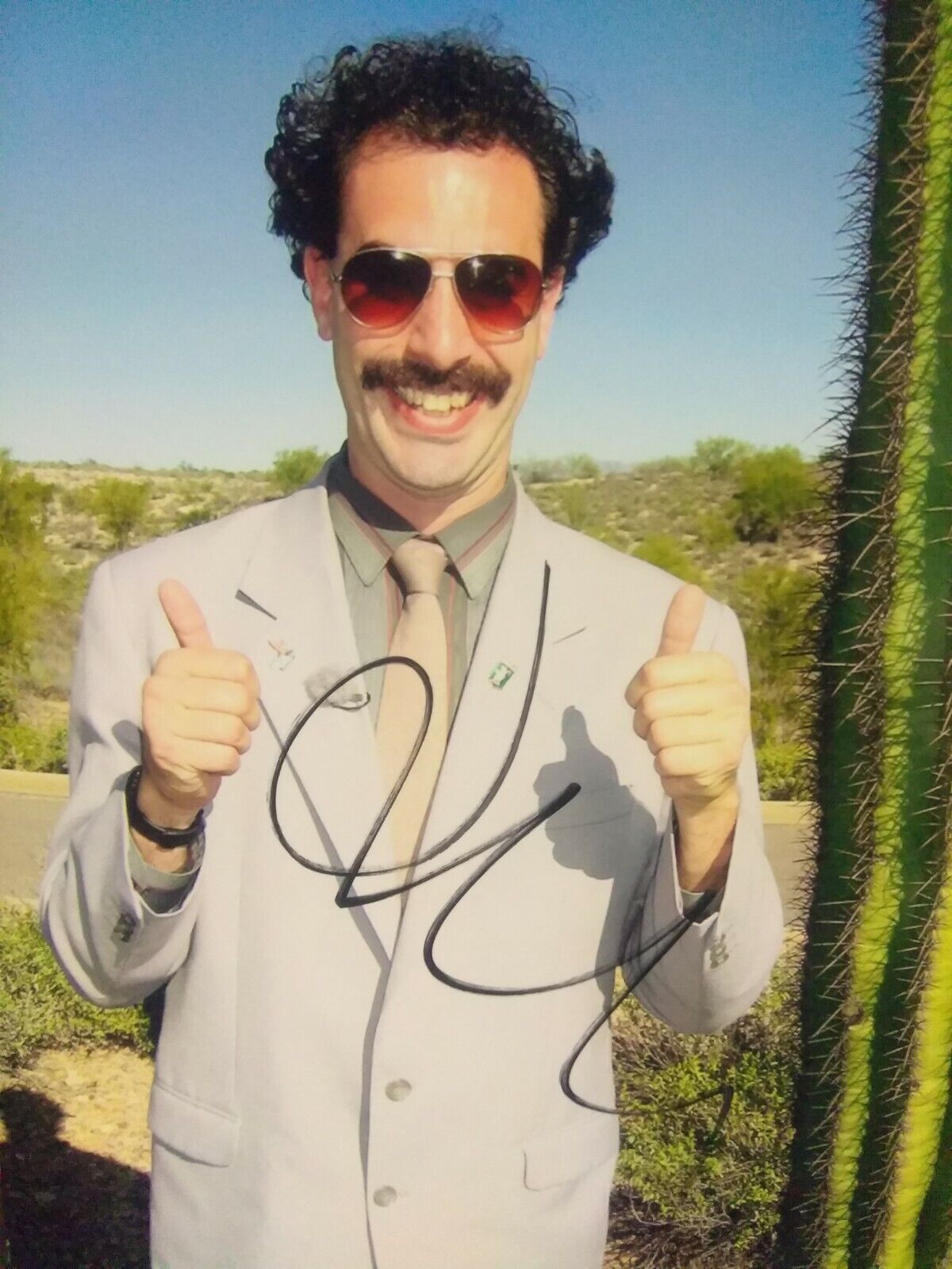 Sacha Baron Cohen signed 8x10