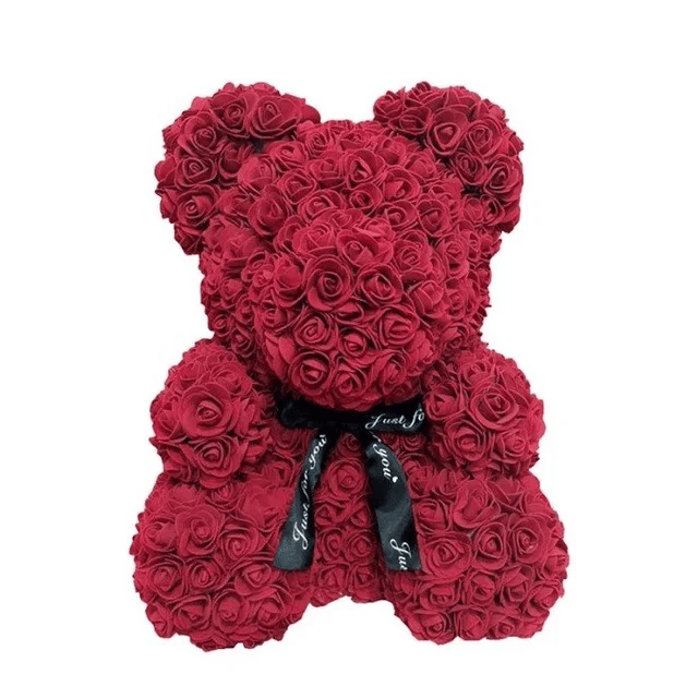 Rose Heart Bear Red