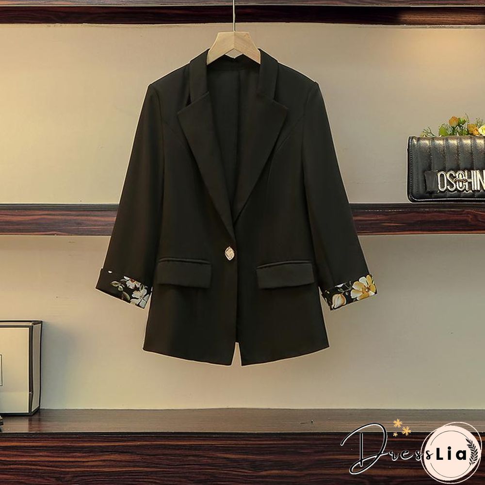 Fashion Blazer+Floral Sleeveless Dress P11506