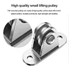 2/4Pcs Bearing Silent Wheel Loading 176 Lb Pulley Block Kit Wall-Mounted Pulley