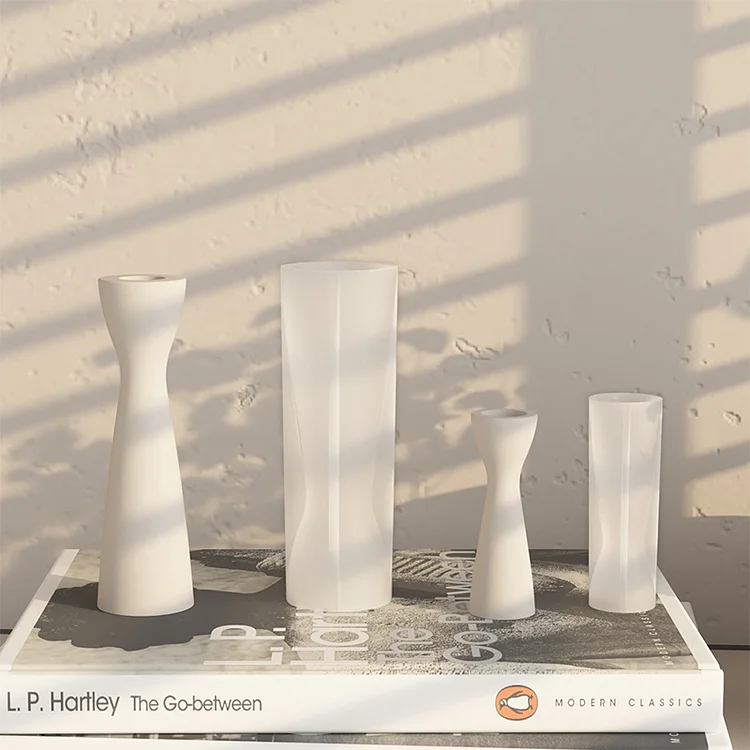 Scandinavian Style Simple Candle Holder Resin Molds CrazyMold