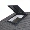 [US Local Warehouse] Roof Hatch Skylight Roof Caps Aluminum Frame Galvanized Sheet 80x80cm with Switch Type Handle Loft Ventilation Roof Access Hatch Cover Plate Rooftop Hatch Cover Plate for Wellhead Lid/Cellar Cover