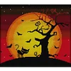 Halloween-14CT Stamped Cross Stitch 31*29cm