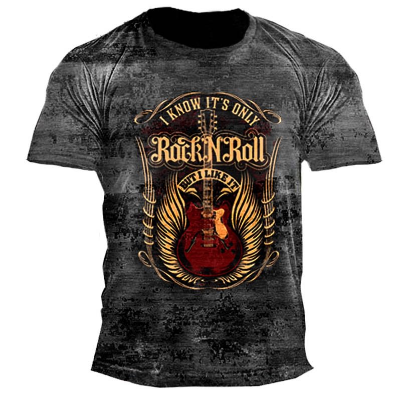 Men's Outdoor I Know It's Only Rock Guitar T-Shirt