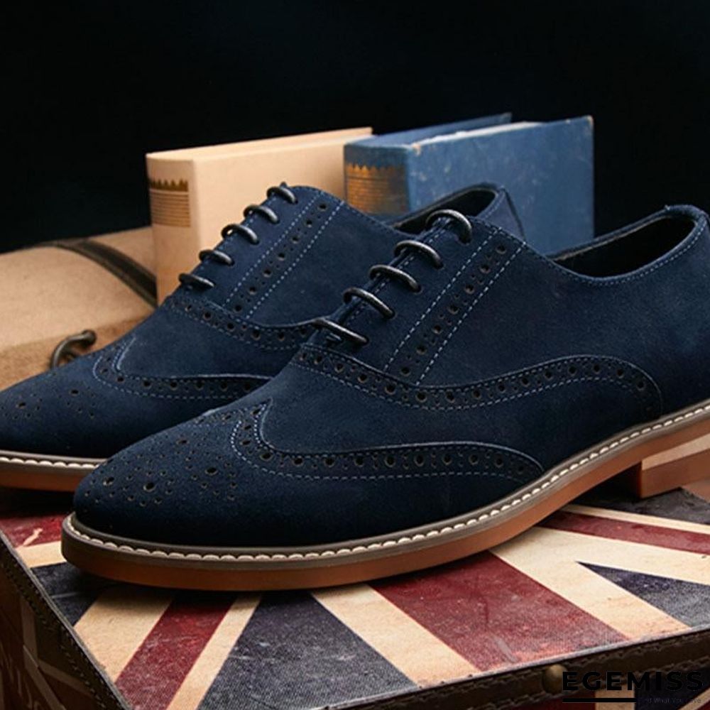 Men's Business Classic Suede Brogue Shoes | EGEMISS