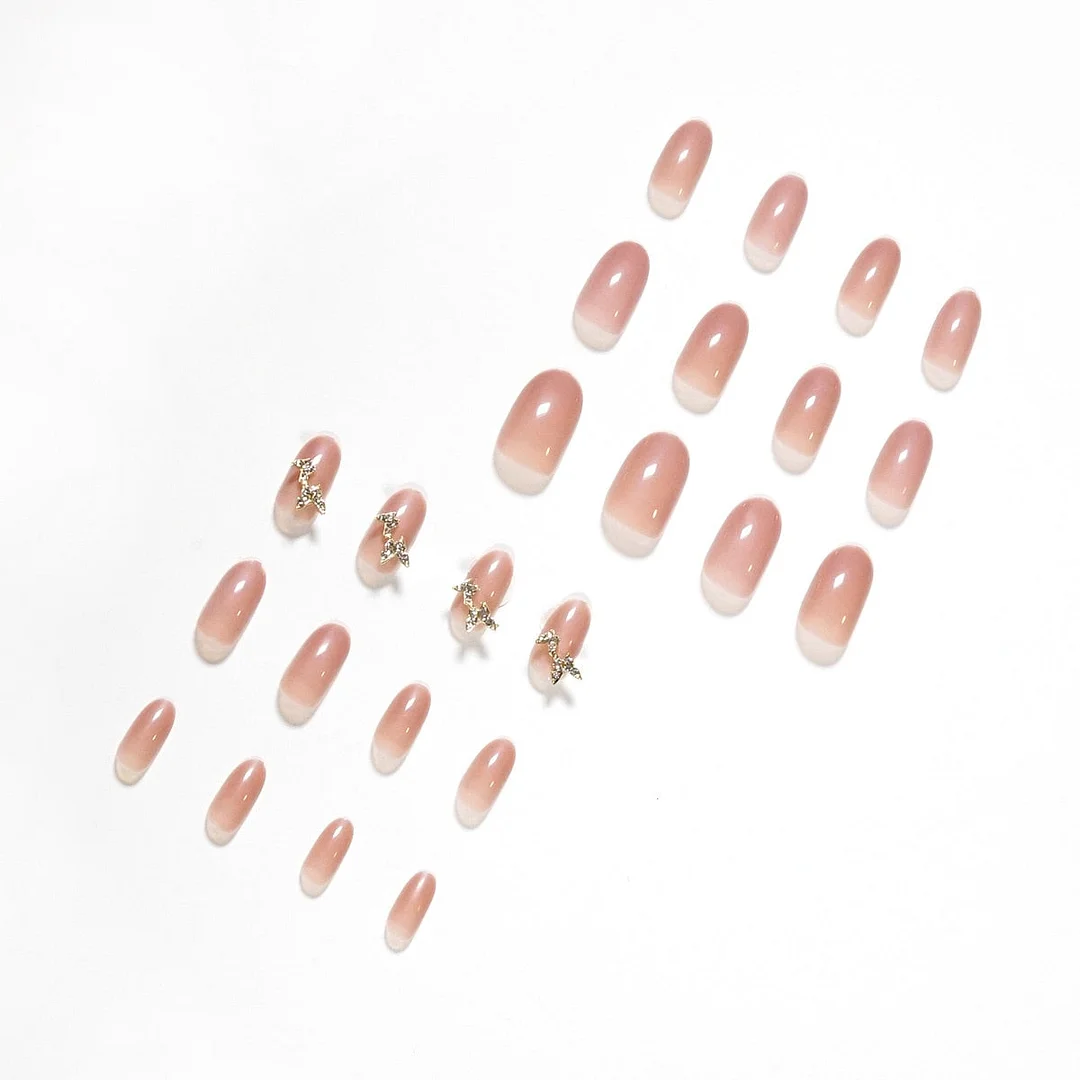 Fake Nails Double Butterfly Full Cover Fake Nails DIY Glue Press On Nails Nail Supplies For Professionals-Nail Inspo