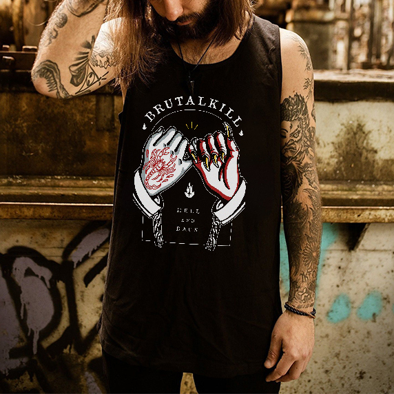 Hell And Back Printed Men's Vest