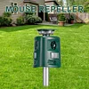 Ultrasonic Animal Repeller 360 Degree Solar IP44 Waterproof for Garden Yard Lawn