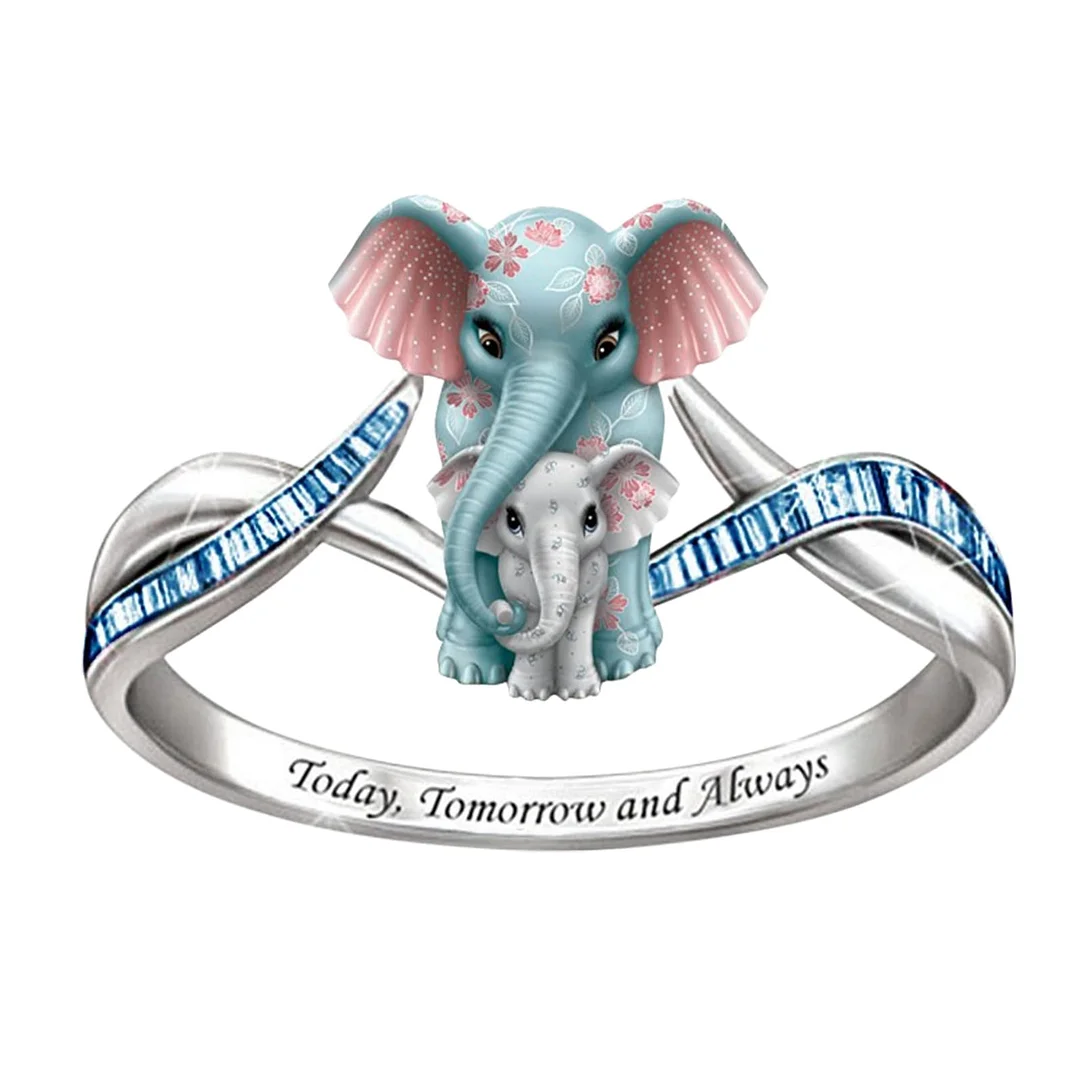 925 Sterling Silver Ring Elephant Lovely Animal Ring For Valentine's Gift