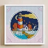 Autumn By The Seaside - 14CT Stamped Cross Stitch 16*16cm/6.3*6.3in